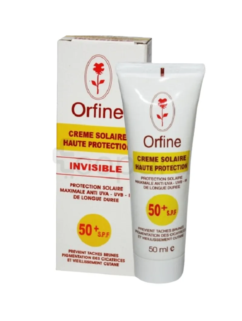 ORFINE CREME SOLAIRE HAUTE PROTECTION INVISIBLE SPF50+