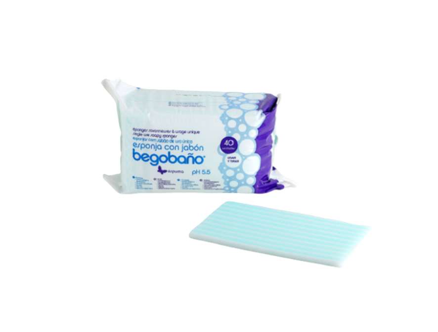 BEGOBANO ESPONJA CON JABON PH 5.5 EPONGES SAVONNEUSES BOITE DE 40