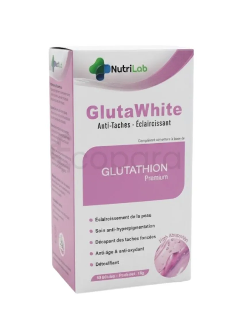 NUTRILAB GLUTA WHITE ANTI-TACHES ECLAIRCISSANT BOITE DE 60 GELULES