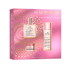 NUXE COFFRET ROSE A L'INFINI HUILE PRODIGIEUSE + VERY ROSE EAU MICELLAIRE + VERY ROSE BAUME A LEVRES