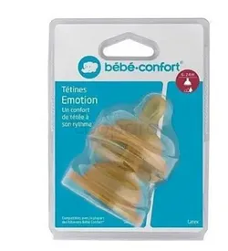 BEBE CONFORT TETINES EMOTION TAILLE 3 BOUILLE 6-24MOIS SILICONE BOITE DE 2 REFERENCE 6968
