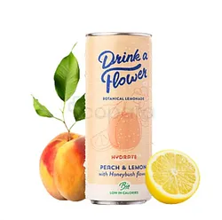 DRINK A FLOWER BOTANICAL LEMONADE HYDRATE PEACH AND LEMON WITH HONEYBUSH FLOWER 250ML