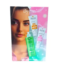 IDERM PARIS COFFRET ROUTINE ZERO TACHE PEAUX A TENDANCE ACNEIQUE ECRAN SOLAIRE 50ML + GEL NETTOYANT INTENSE 200ML + CREME DEPIGMENTANTE 40ML