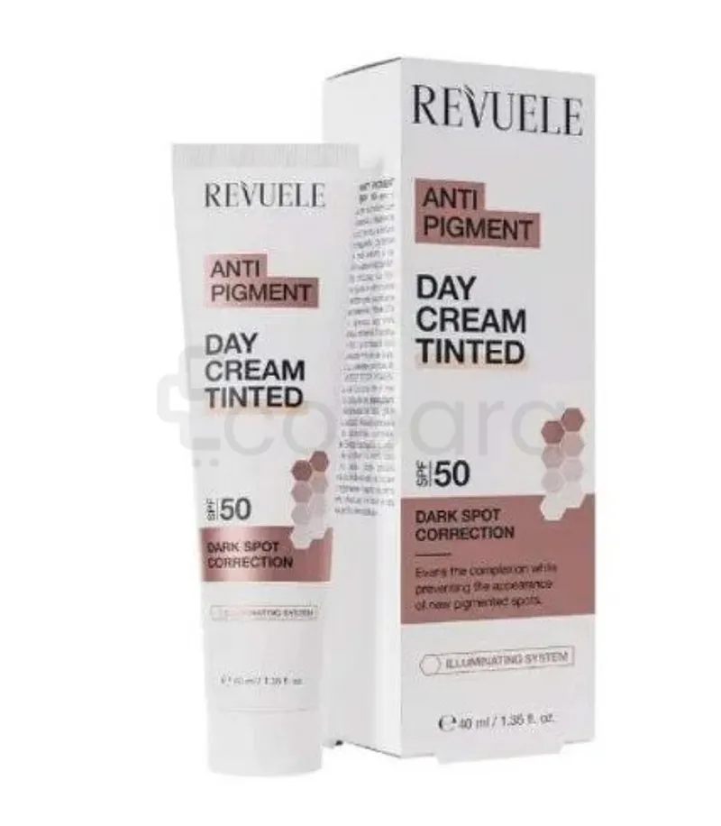 REVUELE ANTI-PIGMENT DAY CREAM TINTED SPF50 50ML