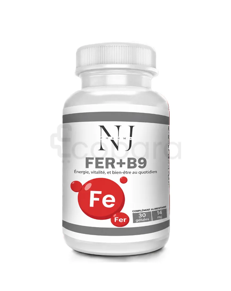 NJ PHARMA FER + B9 14MG BOITE DE 30 GELULES