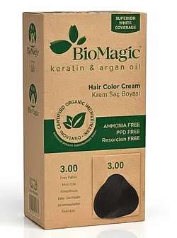 BIOMAGIC COLOR CREAM NUMERO 3/00 CHATAIN FONCE 250G