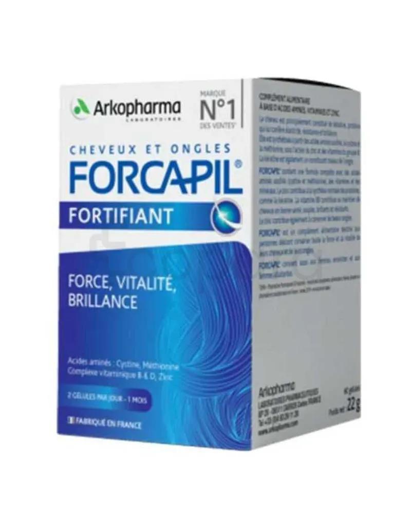 FORCAPIL CHEVEUX ET ONGLES BOITE DE 60 GELULES