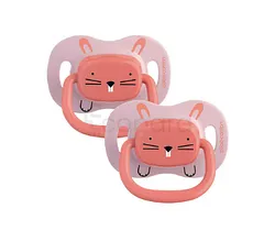 BEBE CONFORT SUCETTES REVERSIBLES SILICONE ANIMALS ROSE 6-18MOIS