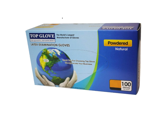 TOP GLOVE GANTS EXAMEN TAILLE L BOITE DE 100