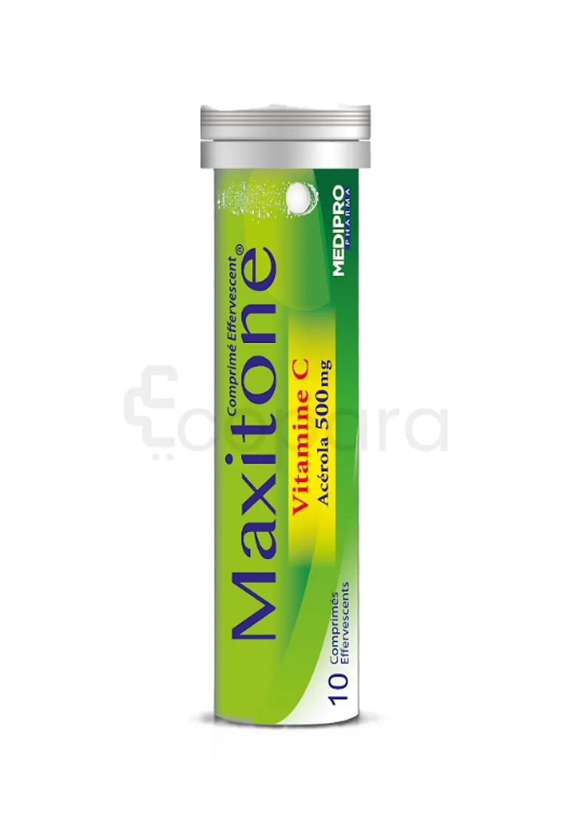 MAXITONE VITAMINE C ACEROLA 500MG BOITE DE 10 COMPRIMES EFFERVESCENTS