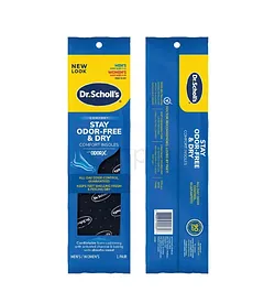 DR SCHOLL'S DOUBLE ODORX INSOLES MEN'S TAILLE 7-13 / WOMEN'S TAILLE 5-10 BOITE DE 1 PAIRE