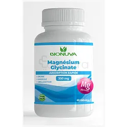 BIONUVA MAGNESIUM GLYCINATE 350MG BOITE DE 60 GELULES