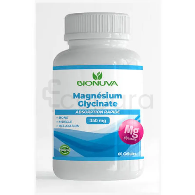 BIONUVA MAGNESIUM GLYCINATE 350MG BOITE DE 60 GELULES