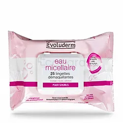 EVOLUDERM LINGETTE DEMAQUILLANTE MICELLAIRE BOITE DE 25