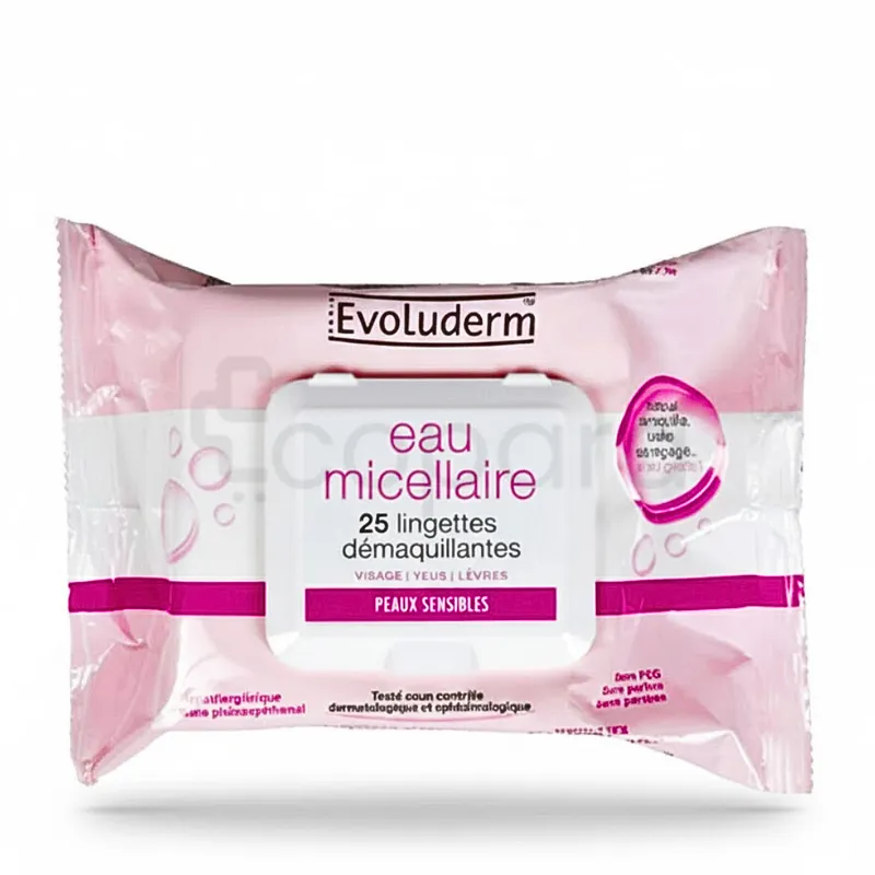 EVOLUDERM LINGETTE DEMAQUILLANTE MICELLAIRE BOITE DE 25