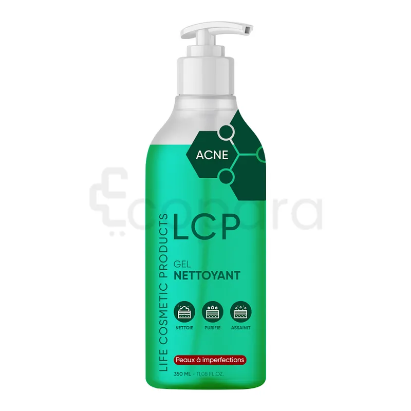 LCP LIFE COSMETIC PRODUCTS ACNE GEL NETTOYANT 350ML