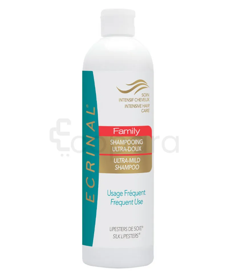 ECRINAL FAMILY SHAMPOOING ULTRA-DOUX TOUS TYPES DE CHEVEUX USAGE FREQUENT AU LIPESTERS DE SOIE 400ML