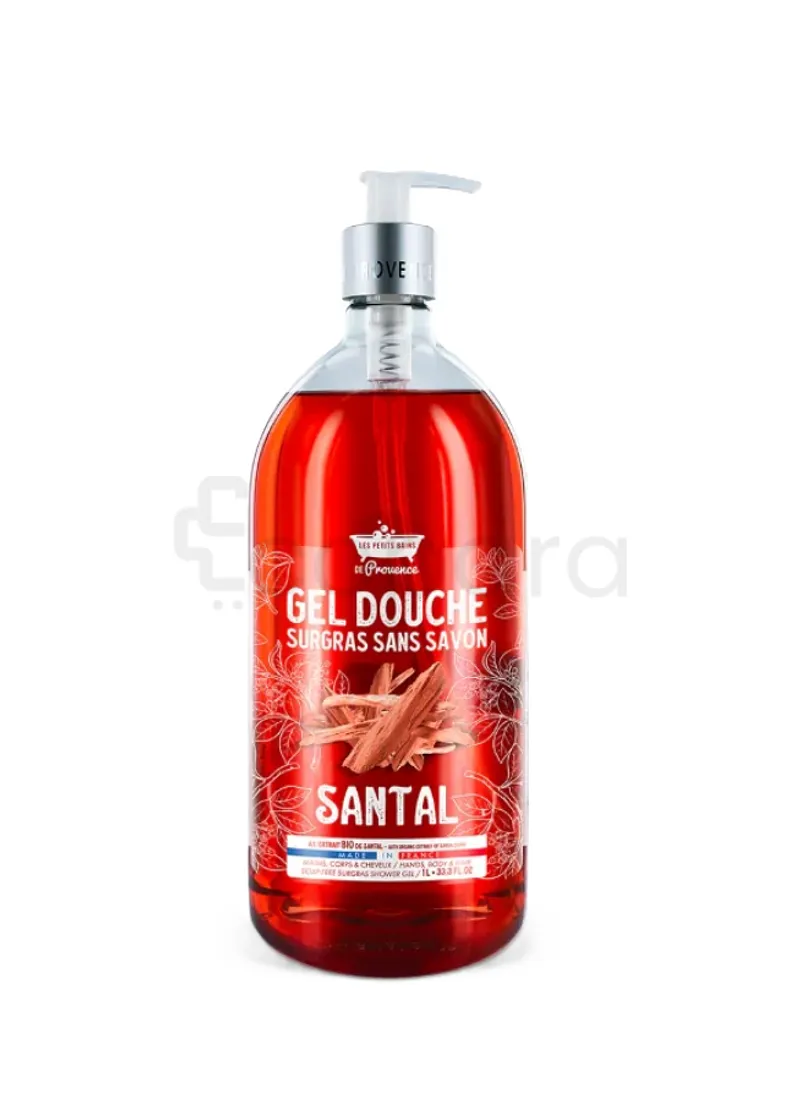 LES PETITS BAINS DE PROVENCE GEL DOUCHE SURGRAS SANS SAVON SANTAL 1L