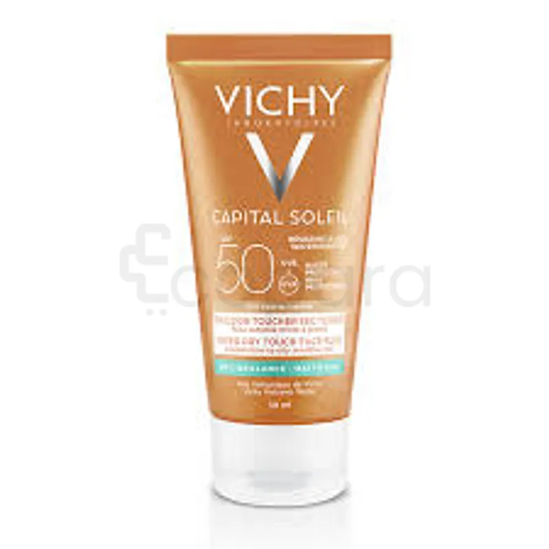 VICHY CAPITAL SOLEIL BB EMULSION TEINTE HALE NATUREL TOUCHER SEC PEAU SENSIBLE MIXTE A GRASSE SPF50 50ML