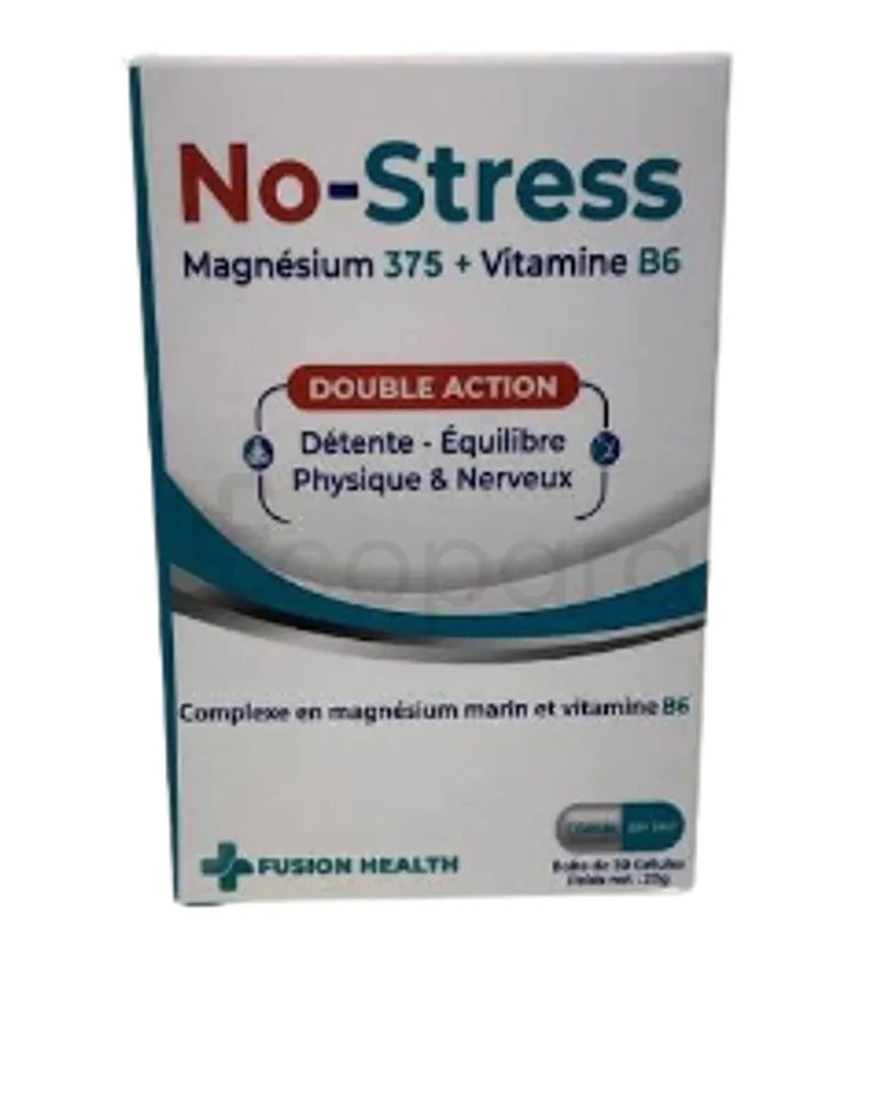 NO-STRESS MAGNESIUM 375 + VITAMINE B6 BOITE DE 30 GELULES