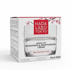 HADA LABO TOKYO JAPAN'S N°1 SKIN CARE LINE ABSOLUTE SMOOTHING AND MOISTURIZING CREAM JOUR ET NUIT SUPER HYALURONIC ACID 50ML