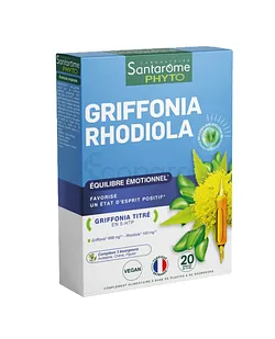 SANTAROME GRIFFONIA RHODIOLA BOITE DE 20 AMPOULES