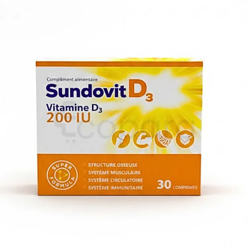 SUNDOVIT D3 200IU BOITE DE 30 CAPSULES