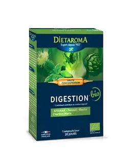 DIETAROMA DIGESTION BIO ARTICHAUT FENOUIL BASILIC CHARDON-MARIE C.I.P BOITE DE 20 AMPOULES