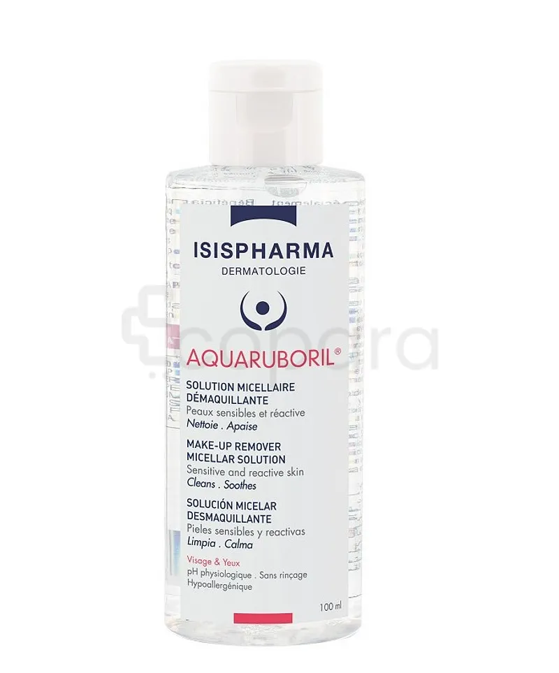 ISISPHARMA AQUARUBORIL SOLUTION MICELLAIRE DEMAQUILLANTE PEAUX SENSIBLES ET REACTIVES 100ML REFERENCE T60AV