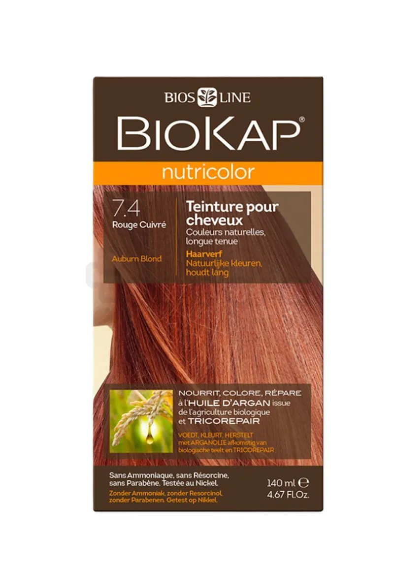 BIOKAP NUTRICOLOR NUMERO 7.4 ROUGE CUIVRE