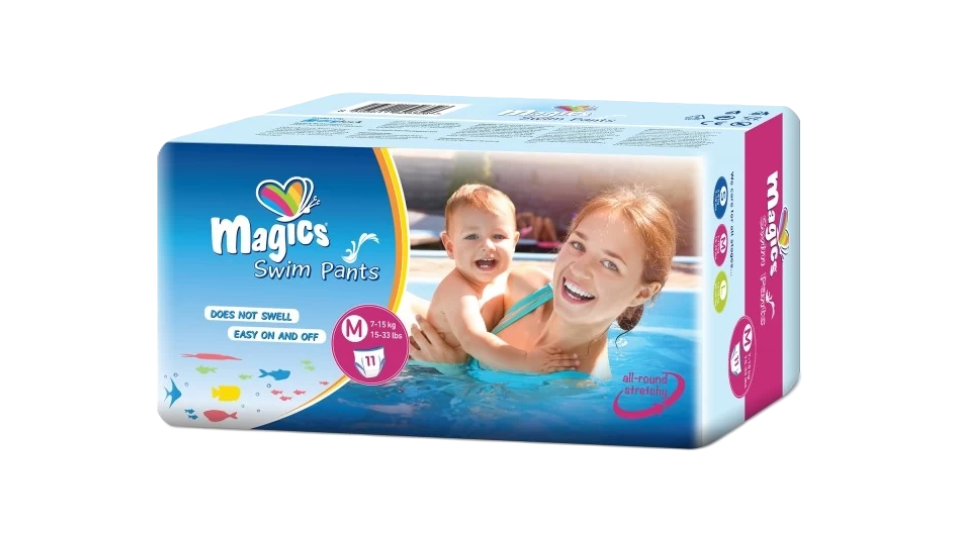 MAGICS CULOTTES DE BAIN TAILLE M 7-15KG BOITE DE 11