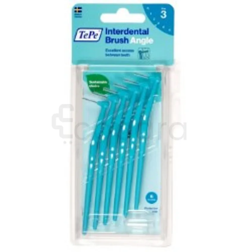 TEPE INTERDENTAL ANGLE BLEU 0.6MM TAILLE 3 BOITE DE 6