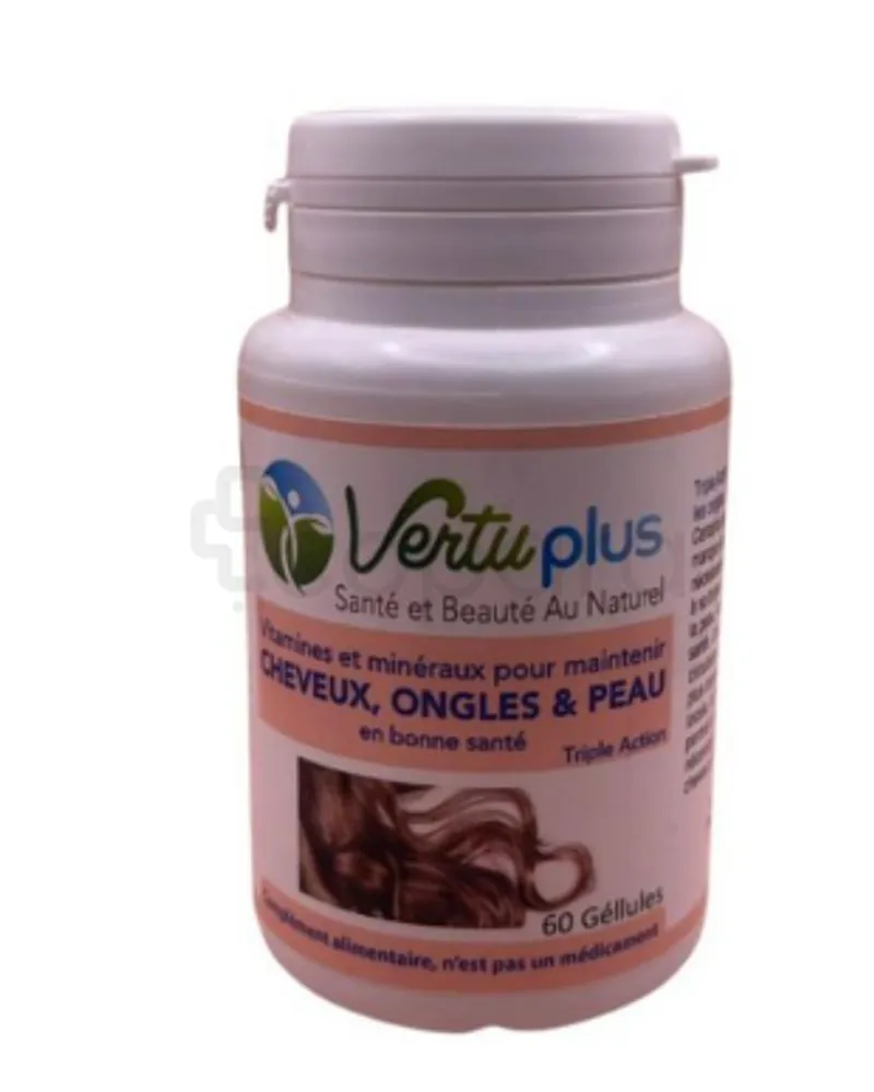 VERTUPLUS TRIPLE ACTION CHEVEUX ET ONGLES BOITE DE 60 GELULES
