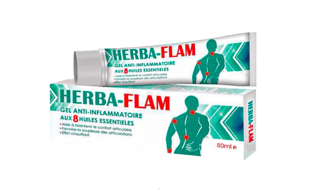 HERBAFLAM GEL ANTI-INFLAMMATOIRE AUX 8 HUILES ESSENTIELES 80ML