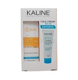 KALINE K-SUN PACK ECRAN SOLAIRE TEINTEE NATURELLE DOREE PEAUX NORMALES A SECHES SPF50+ 50ML + K-AQUA COLD CREAM 50ML OFFERTE