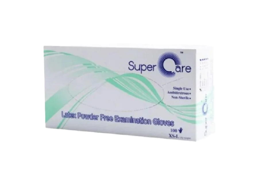SUPER CARE GANTS D'EXAMEN EN LATEX TAILLE M BOITE DE 100