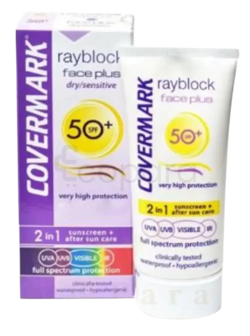 COVERMARK RAYBLOCK FACE PLUS DRY SENSITIVE VISIBLE NON TINTED SPF50 50ML