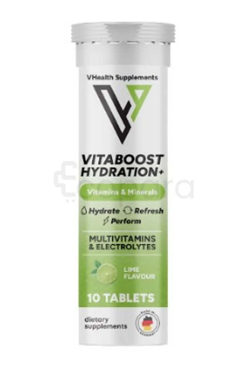 VITABOOST HYDRATION VITAMINS & ELECTROLYTES LIME FLAVOUR BOITE DE 10 COMPRIMES