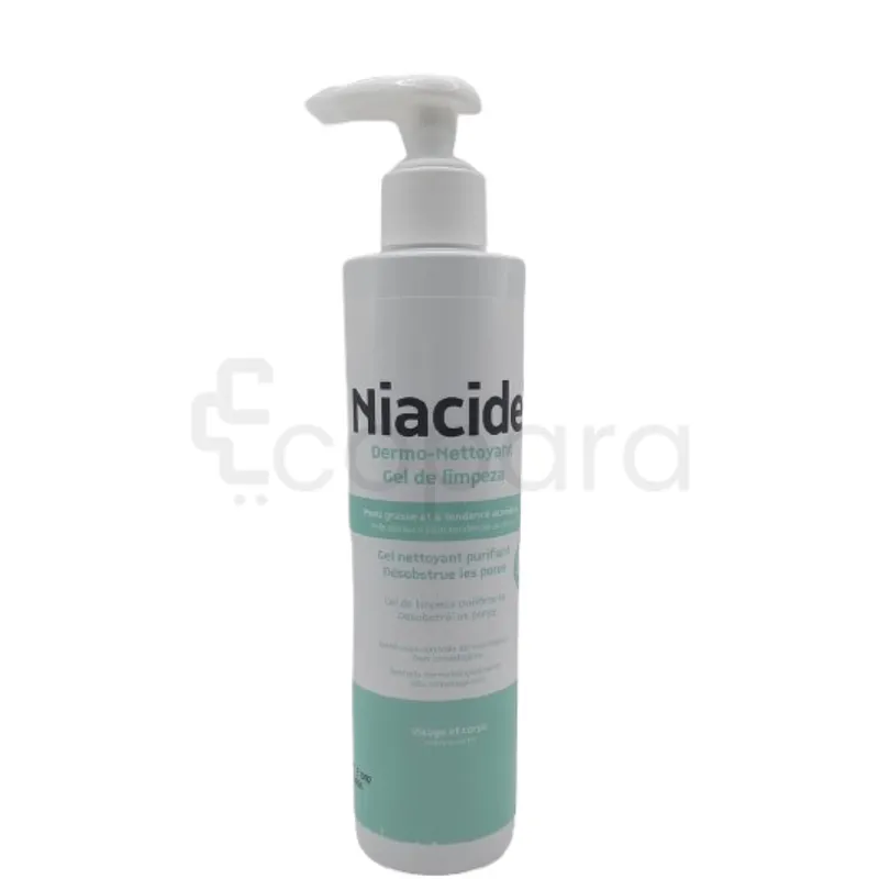 NIACIDE DERMO-NETTOYANT GEL DE LIMPEZA VISAGE ET CORPS PEAU GRASSE ET A TENDANCE ACNEIQUE 200ML