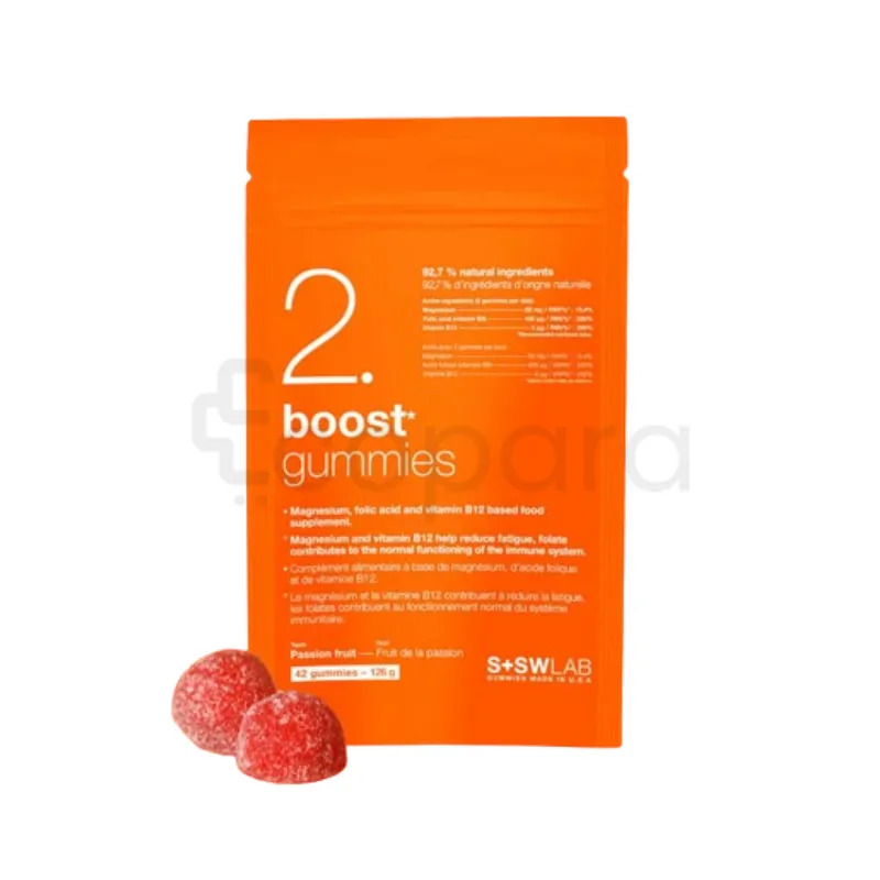 S+SWLAB 2 BOOST GUMMIES 126G GOUT DE FRUIT DE LA PASSION BOITE DE 42 GOMMIES