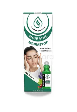 MIGRASTOP AUX HUILES ESSENTIELLES PURE ET 100% NATURELLES PETIT MODELE