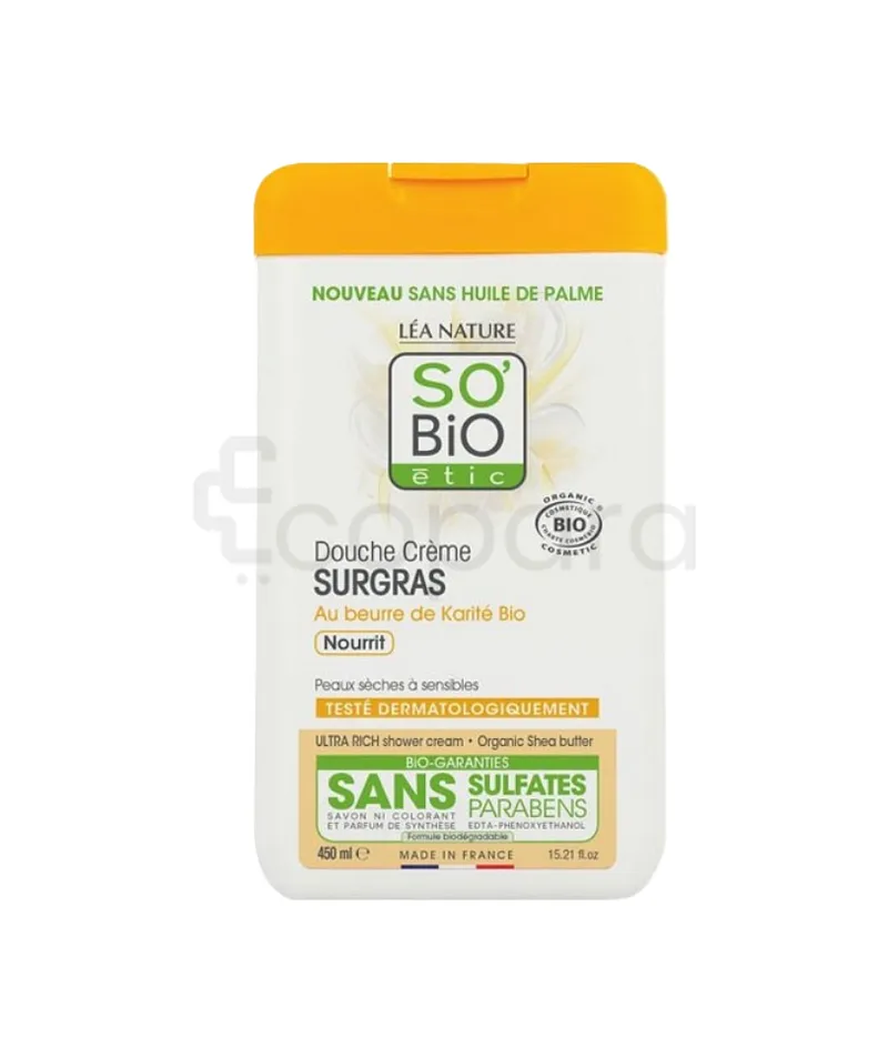 SO BIO ETIC DOUCHE CREME SURGRAS AU BEURRE DE KARITE BIO 450ML