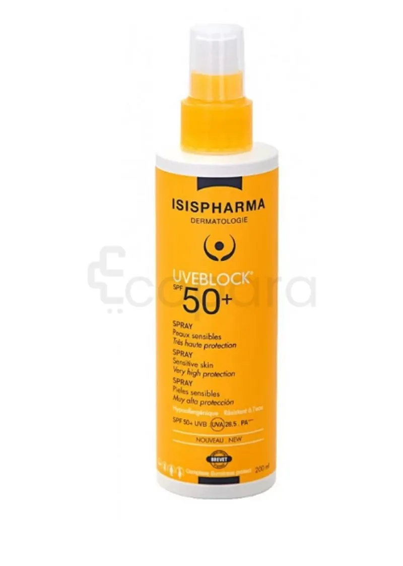 ISISPHARMA UVEBLOCK SPF50+ SPRAY PEAUX SENSIBLES 200ML REFERENCE COIVISI060
