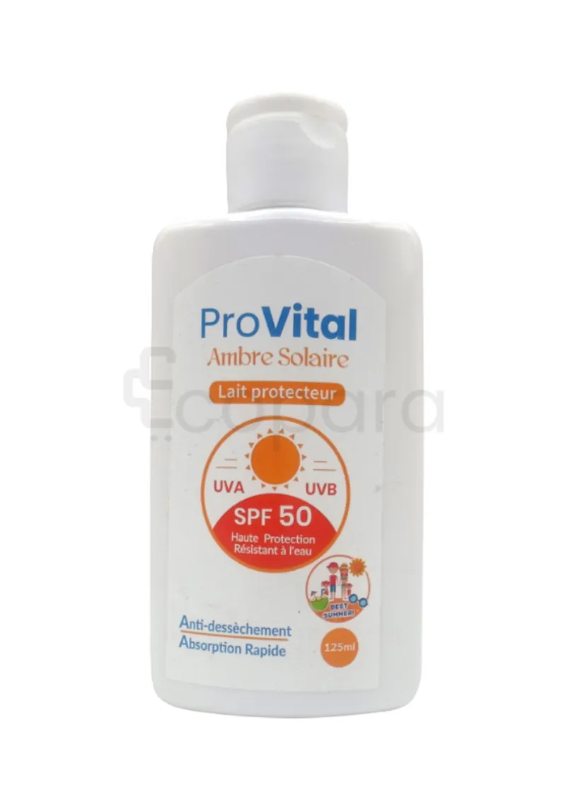 PROVITAL AMBRE SOLAIRE LAIT PROTECTEUR 50+ 125ML