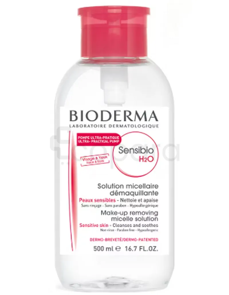 BIODERMA SENSIBIO H2O SOLUTION MICELLAIRE 500ML POMPE