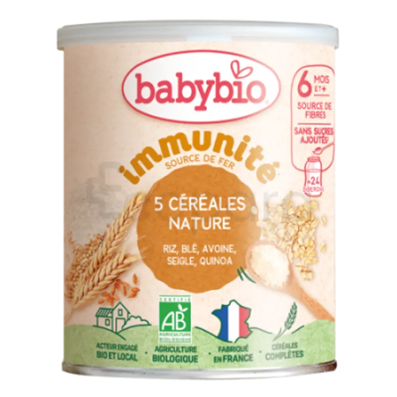 BABYBIO 5 CEREALES NATURE 220G