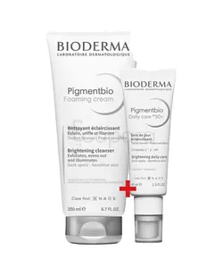 BIODERMA PACK PIGMENTBIO FOAMING CREAM NETTOYANT ECLAIRCISSANT 200ML + PIGMENTBIO DAILY CARE SPF50 40ML