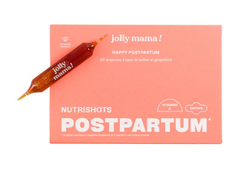 JOLLY MAMA HAPPY POSTPARTUM SAFRAN GIMGEMBRE BOITE DE 20 AMPOULES