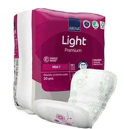 ABENA LIGHT MINI 1 SERVIETTES HYGIENIQUES BOITE DE 20 22CM
