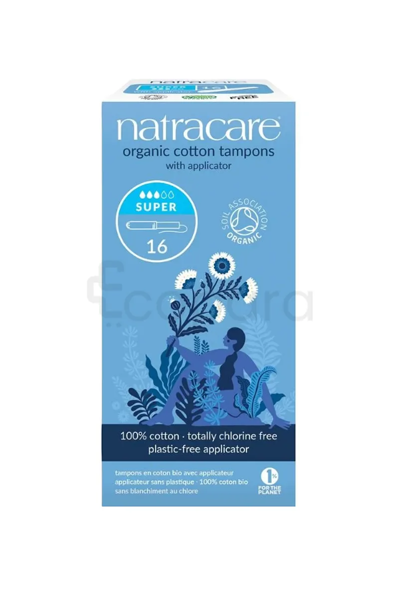NATRACARE COTTON TAMPONS ORGANIC AVEC APPLICATEUR SUPER BOITE DE 16